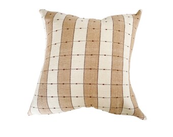 PORTER || Cream tan plaid pillow cover