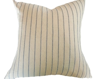 HATTIE BLUE || Stripe light blue pillow cover