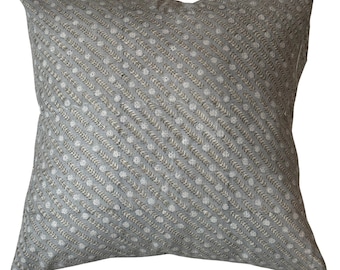 JOLIE || Floral soft blue floral hand-block pillow cover
