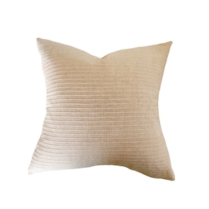 MIA || Blush pink textured stripe pillow cover