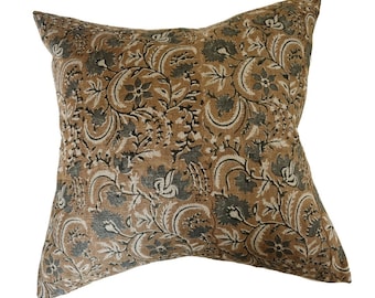 MARIGOLD || Simple muted gold floral pillow cover