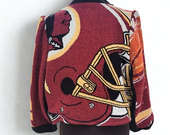 Washington Football Team NHL Vintage Upcycled gewebte Decke