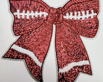 Fußball Bogen große Pailletten Aufnäher Applikation zum Aufbügeln