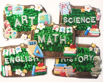 Lehrer Pailletten Stickerei Applikationen Aufnäher