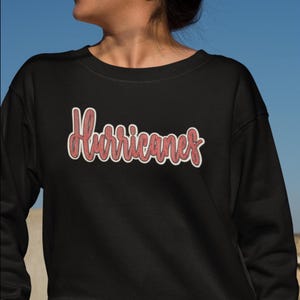 Hurricanes Applique Sequin Red Script Patch image 5