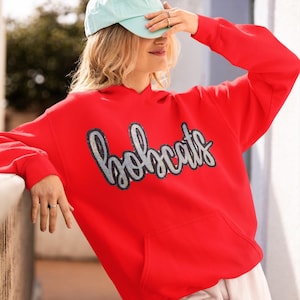 Bobcats Applique Cursive Large Patch Iron On