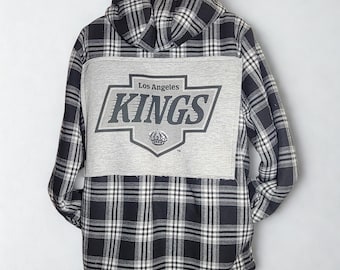 Los Angeles Kings Reworked Sherpa-Jacke: Glitzer-Applikation