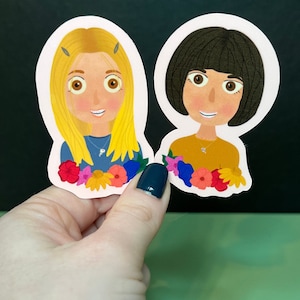 Pen15/ Maya y Anna / Televisión / Troquelado / Pegatinas / Procreate / Hulu / TV