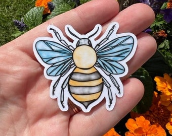 Bee | Bugs | Stained Glass | Honey Bee | Flying Bug| Wings | Sticker | Die Cut | Small | Procreate | Cottage Core |