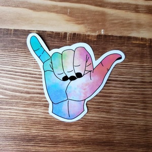 Shaka Sign Die Cut Sticker Small