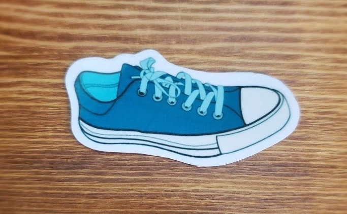 Low Tops / Sneakers / Chuck's / Die Cut Stickers / Small - Etsy