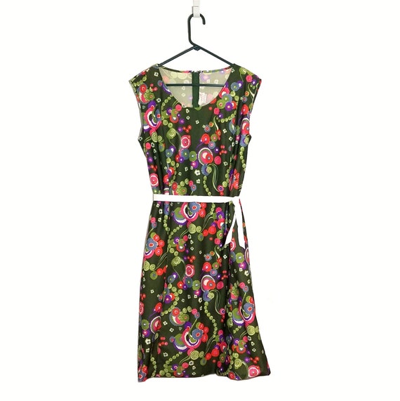 Vintage 1970s Mod Psychedelic Plus Size Dress and