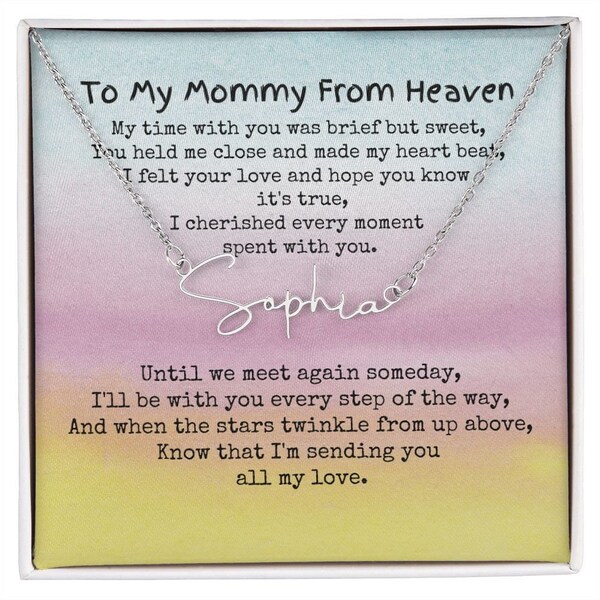 A Letter To Mommy From Heaven, A Letter From Baby In Heaven, Miscarriage Keepsake, Miscarriage Necklace, Miscarriage Support, Grief, FH2