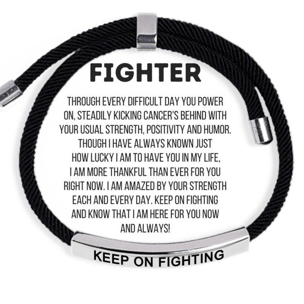 Cancer Warrior Gift, Keep On Fighting, Kick Cancer's Ass, Cancer Patient Gift, Skin Cancer Fighter, Melanoma, Cancer Warrior Bracelet, CT64