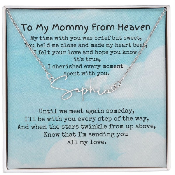 A Letter To Mommy From Heaven, A Letter From Baby In Heaven, Miscarriage Keepsake, Miscarriage Necklace, Miscarriage Support, Grief, FM1