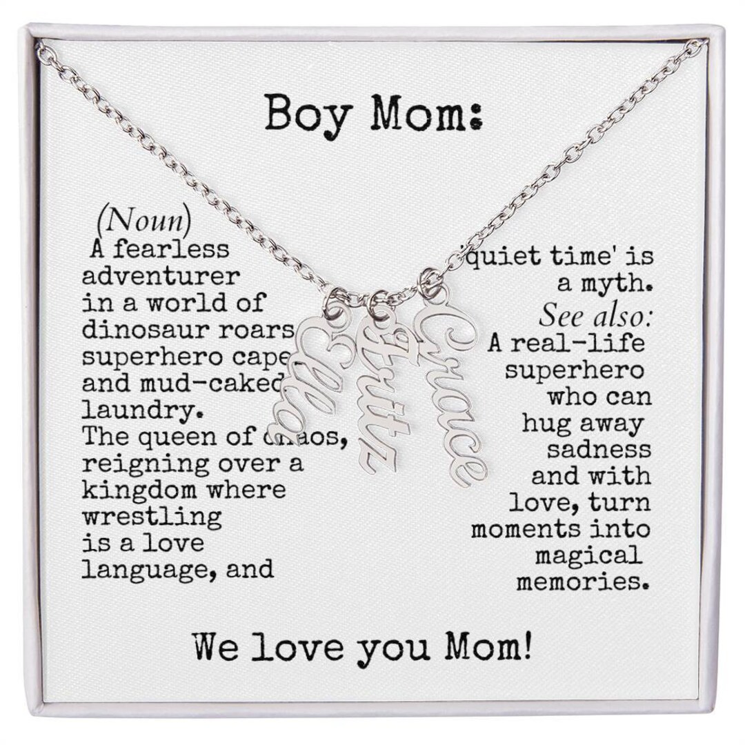 Multiple Names Necklace Mother's Day Name Necklace Boy Mom Gift Custom
