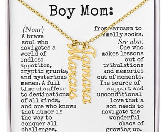 Happy Mother's Day From Teen Son From Husband Name Custom Mother's Day Necklace with Kids Names Personalized Mother's Day MN2