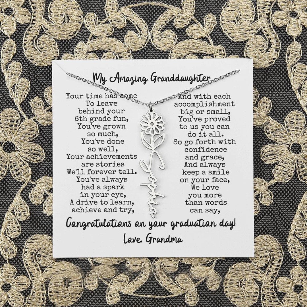 6th Grade Graduation Gift for Granddaughter, Elementary School