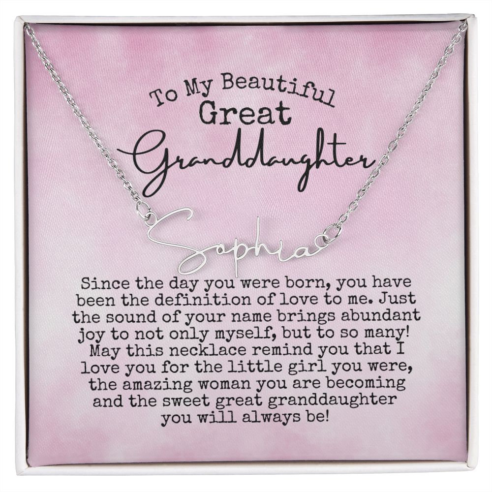 Great granddaughter necklace clearance