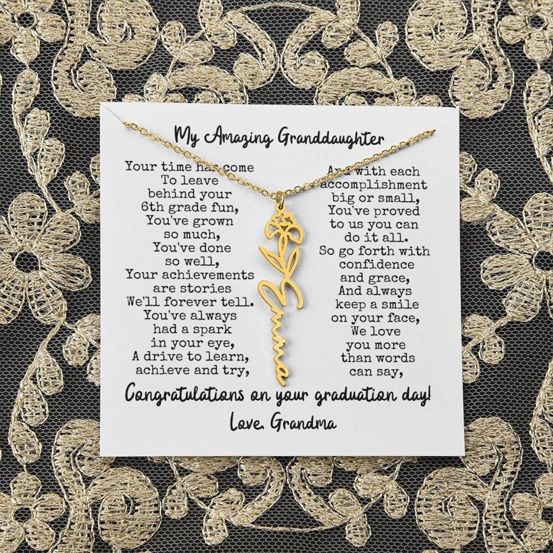 6th Grade Graduation Gift for Granddaughter Elementary School