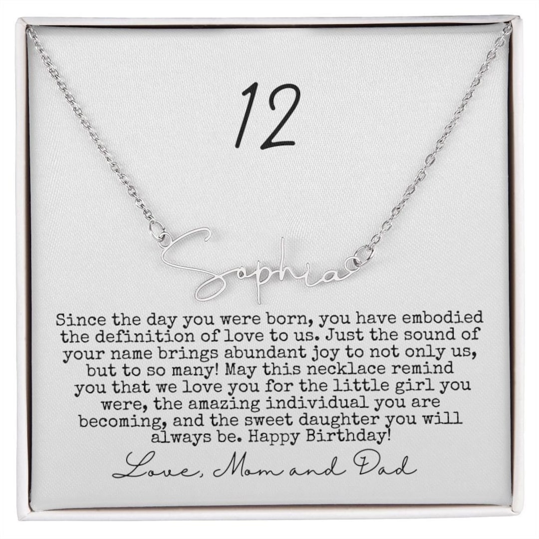 12th Birthday Gift for Daughter, 12th Birthday Girl Gifts, Jewlry