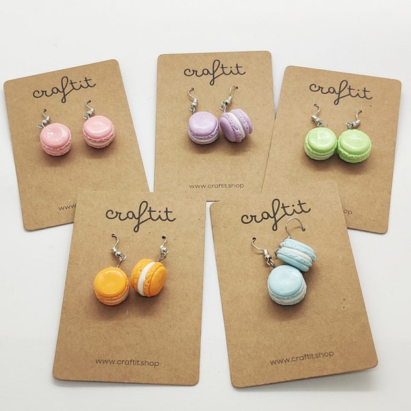 Clay handcrafted Macaron earrings