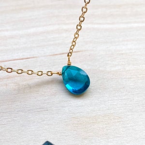 Flashy blue apatite pendant, apatite necklace pendant gemstone necklace natural stone handmade jewel