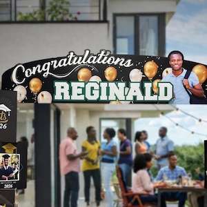 Custom Cube Tower Arch Add-On Personalized Graduation Party Decor Balloon Framework Backdrop Stand