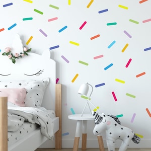 120 Pack of Custom Color Sprinkles Wall Decals | Kid&#39;s Room, Play Room, Nursery Wall Decals | Removable Wall Stickers | Peel & Stick Décor