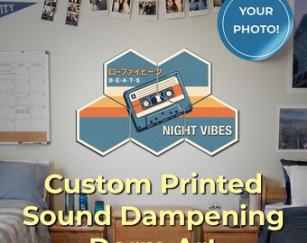 Custom Printed Acoustic Panels For Men's Dorm Rooms | Personalized Wall Art & Sound Absorbing Décor | Gaming, Sports, Music, etc.