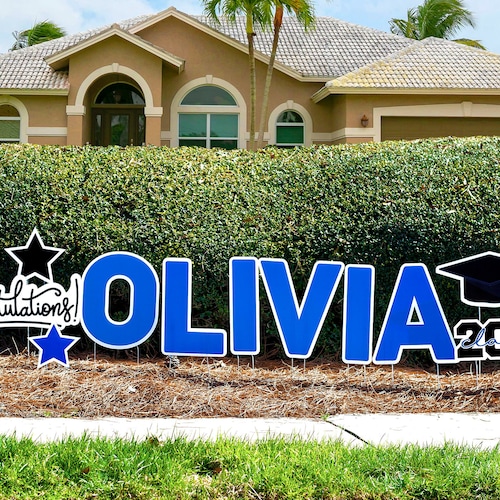 Graduation Yard Sign Letters Graduation 2023 Yard Cutouts Etsy