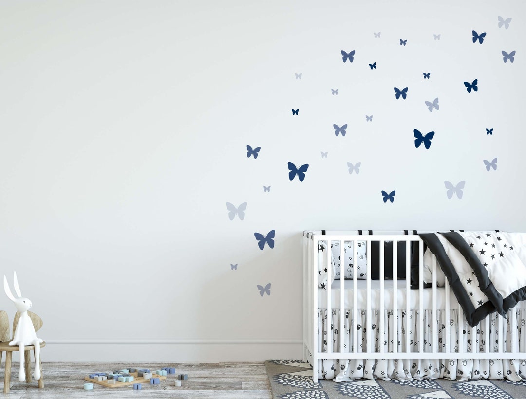 174 Custom Color Butterfly Wall Decals: Peel & Stick Nursery Decor - Etsy