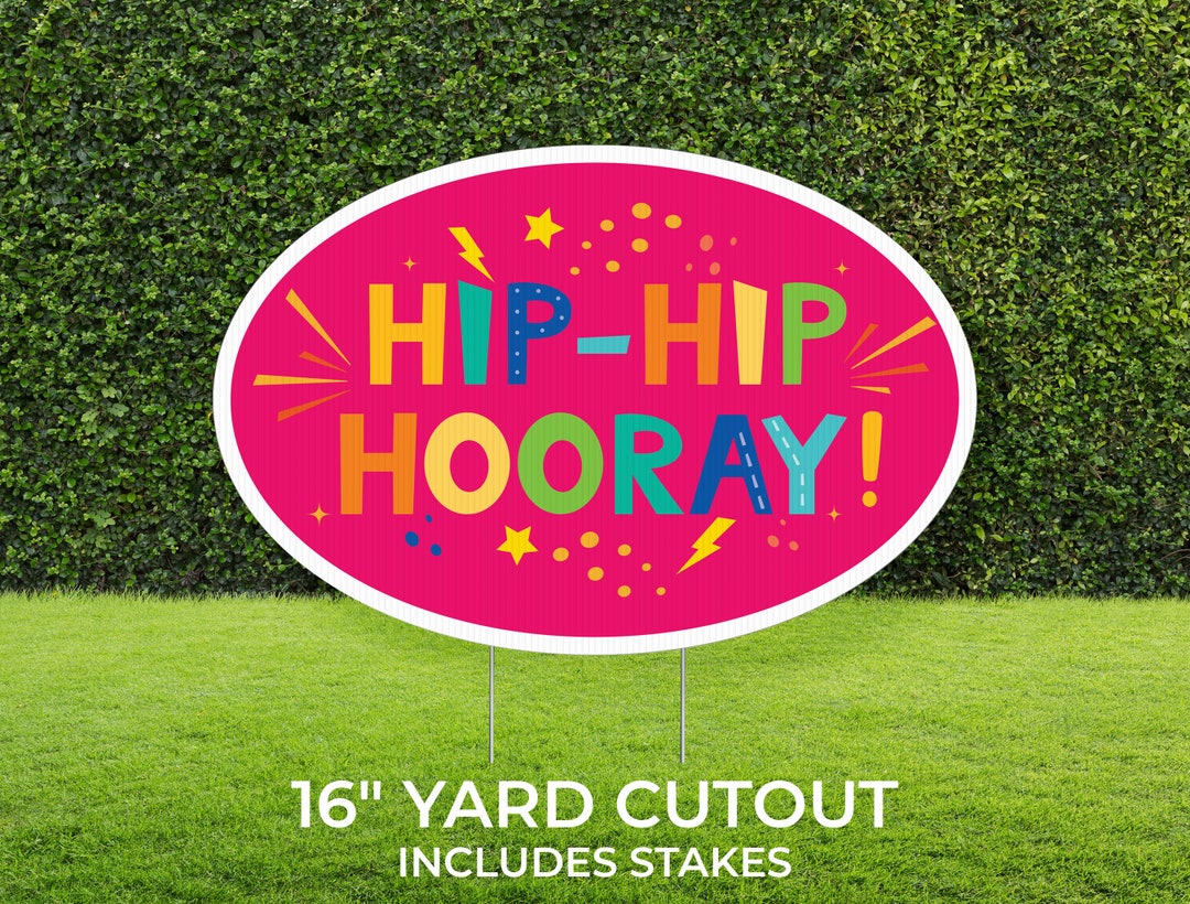 Happy Birthday Yard Sign: Customizable Lawn Decor With Stakes - Etsy