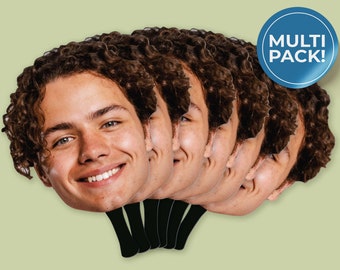 Custom Face Handheld Fan: Personalized Head Cutout on Stick