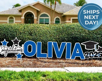 Personalized 2026 Graduation Yard Sign: Custom Lawn Letters, Congrats Grads