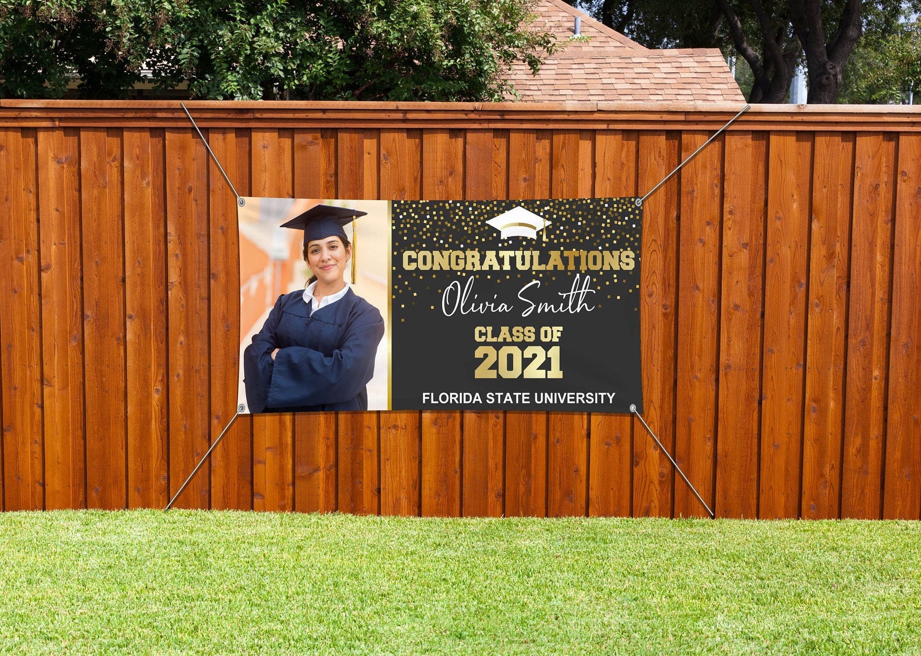 Custom Graduation Banner Quick Turnaround Graduation Party Etsy