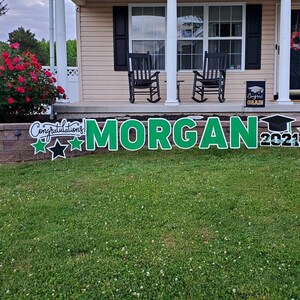 2024 Custom Graduation Yard Sign Cutouts Congratulations 2024 Grads Yard Décor Personalized Yard Letters 17 Lawn Letters with Stakes Bild 8