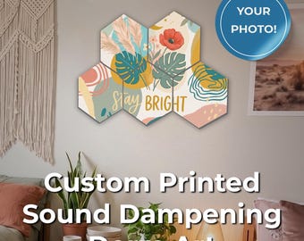 Custom Printed Acoustic Panels For Women's Dorm Rooms | Personalized Dorm Decor | Custom Photo Wall Art | College Room Decoration