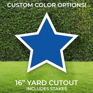 Star Yard Sign Cutout: Custom Party Lawn Decor (16 inch)