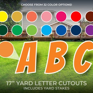 Custom 17&quot; Yard Letters: Party Decor with Stakes