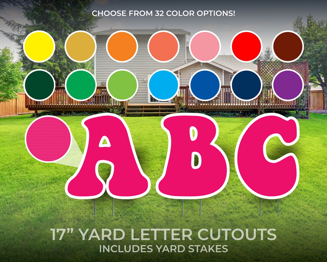 Custom Letter Yard Sign Cutouts Party/event Yard Décor Personalized