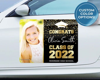 Custom Graduation Car Magnet | Covid Car Parade Magnets | Congrats Grad | Graduation 2022 | Personalized Custom Full Color Magnets