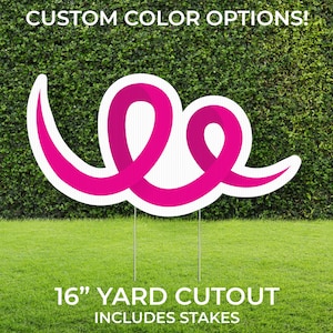 Confetti Yard Sign Cutout: Custom Party Lawn Decor