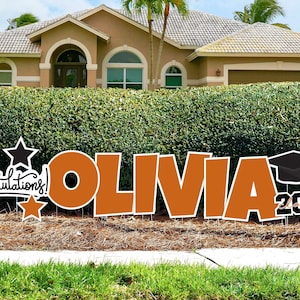 2026 Graduation Yard Sign: Custom Name, Congrats Grad Lawn Decor