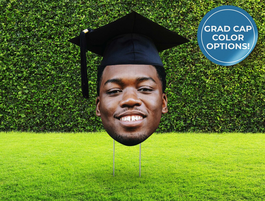 Grad Face Sign Custom Graduation Face Yard Sign: Waterproof Lawn Decor - Etsy