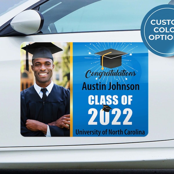 Custom Graduation Car Magnet | Covid Car Parade Magnets | Congrats Grad | Graduation 2024 | Personalized Custom Full Color Magnets