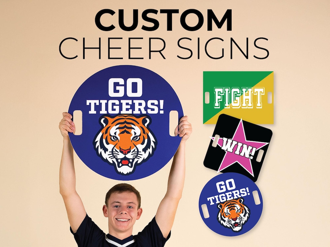 Personalized Weatherproof Cheer Sign: Custom Team Spirit Display for ...
