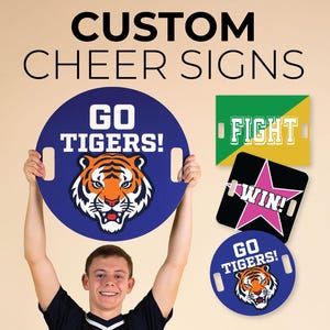 Personalized Weatherproof Cheer Sign: Custom Team Spirit Display for Games, Rallies & Competitions