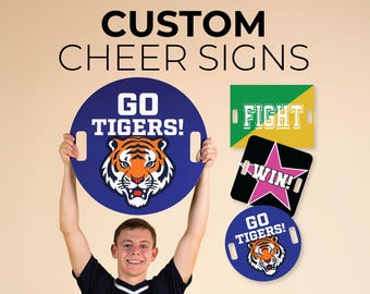 Custom Cheer Sign: Personalized Team Spirit Sign - Weatherproof, Multiple sizes