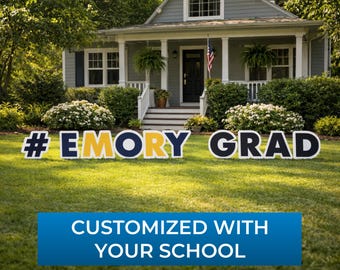 Custom Color University Graduation Yard Letters | Personalized School Decor Announcement Sign